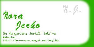 nora jerko business card